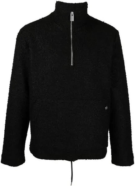 Alyx 9sm Men's Black Elevated Quarter Zip Fleece Sweatshirt