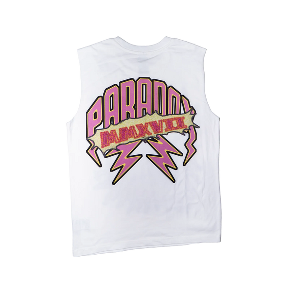 "PARADOX SUN" SLEEVELESS TEE (WHITE)
