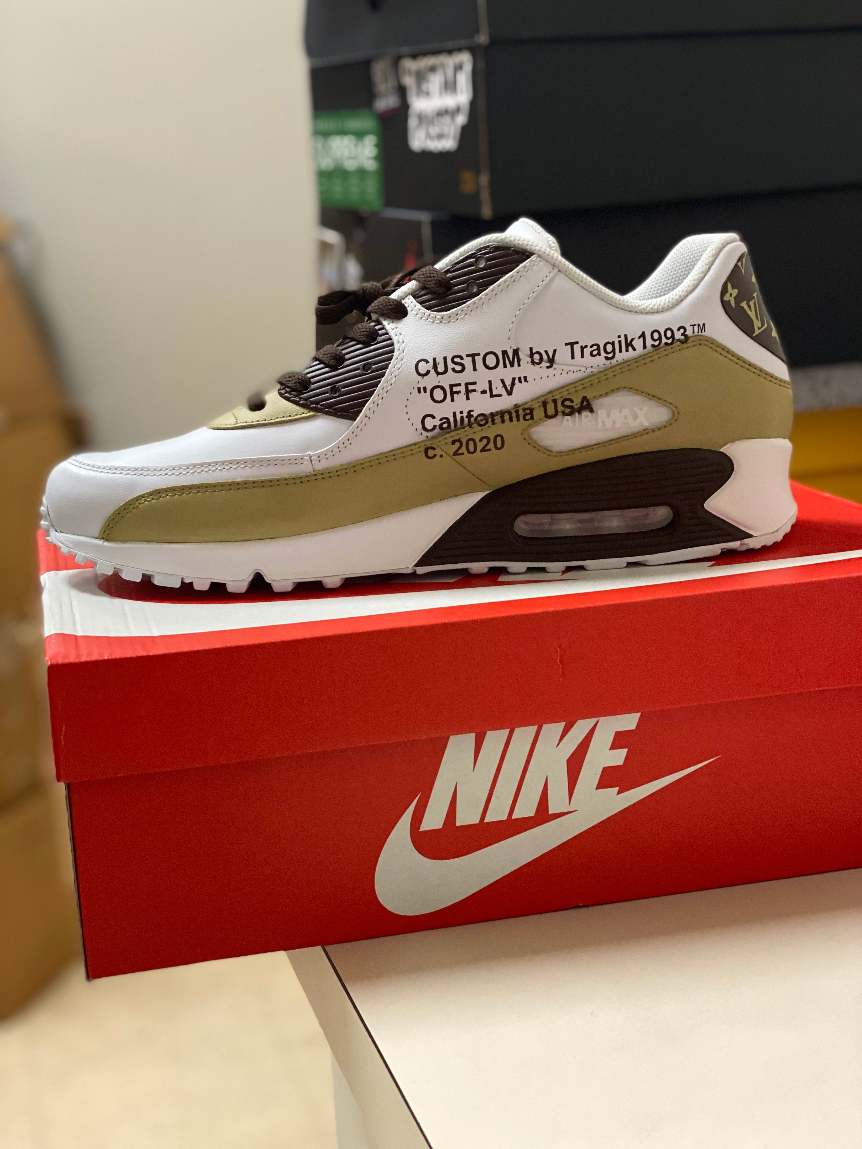 Nike Air Max 90 x Louis Vuitton x Supreme Custom - Holy Ground Sneaker Shop  - Buy, Sell & Trade Sneakers