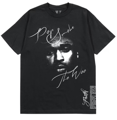 Vlone X Pop Smoke 'Faith' T-Shirt (Black)