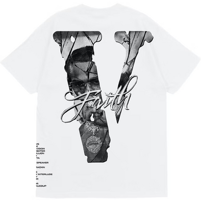 Vlone X Pop Smoke 'Faith King of NY' T-Shirt (White)