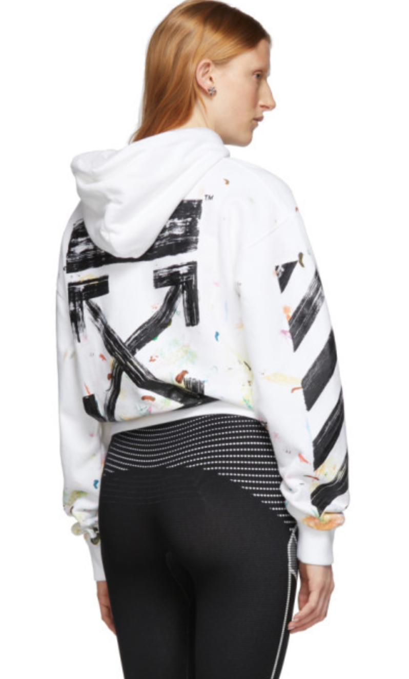 Off white hoodie sales with paint splatter