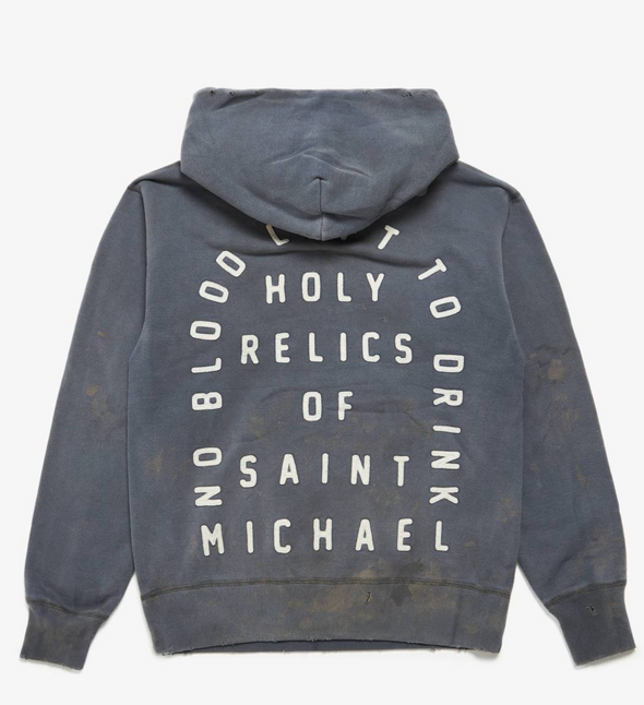 Saint Michael No More Blood To Drink Navy Hood