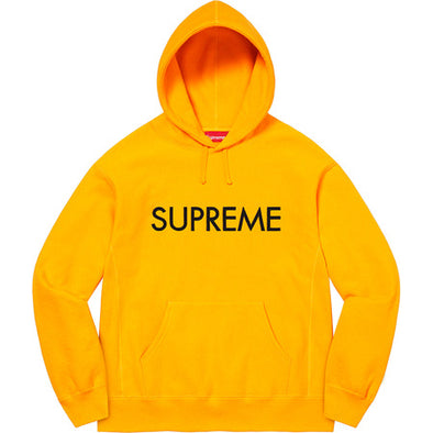 Supreme Capital Hooded Sweatshirt (Bright Gold)